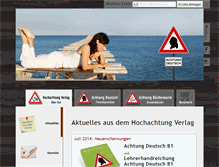 Tablet Screenshot of hochachtung-verlag.com